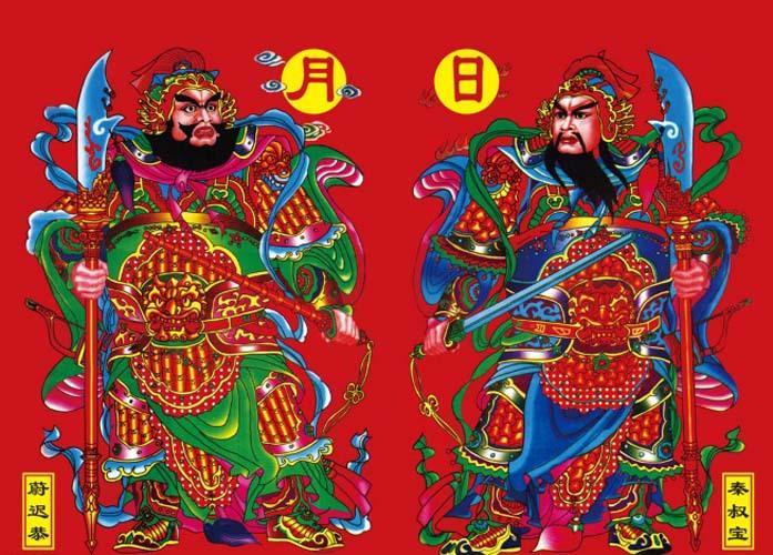 梦见门神