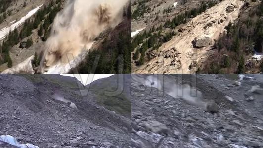 梦见山崩滚石