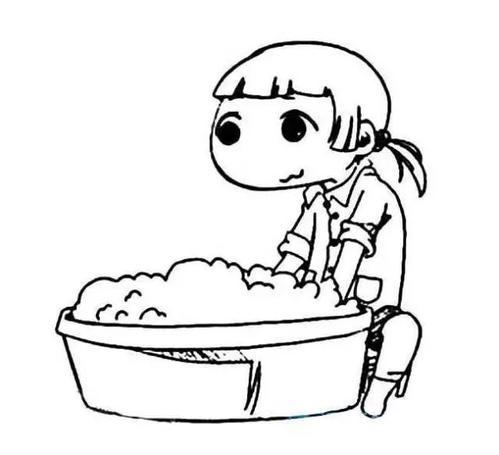 梦见光身子洗衣服