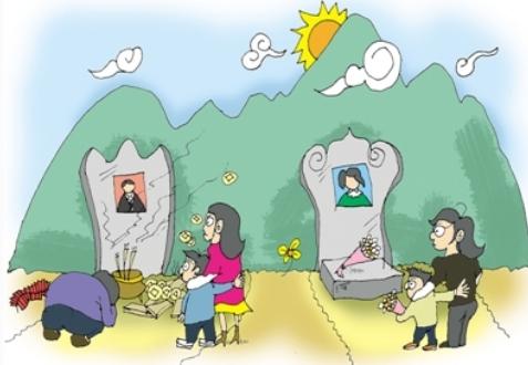 梦见墓地着火